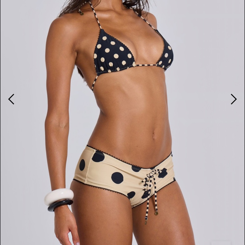 Jaded London Black and Cream Polka Dot Bikini
